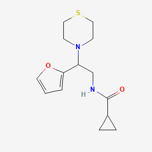 N-(2-(furan-2-yl)-2-thiomorpholinoethyl)cyclopropanecarboxamide