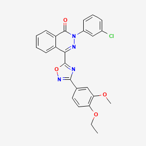 2-(3-chlorophenyl)-4-[3-(4-ethoxy-3-methoxyphenyl)-1,2,4-oxadiazol-5-yl]phthalazin-1(2H)-one
