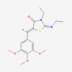 (2Z,5Z)-3-ethyl-2-(ethylimino)-5-(3,4,5-trimethoxybenzylidene)thiazolidin-4-one