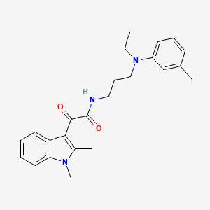 2-(1,2-dimethylindol-3-yl)-N-[3-(N-ethyl-3-methylanilino)propyl]-2-oxoacetamide