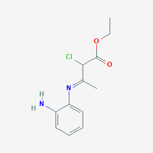 molecular formula C12H15ClN2O2 B2520962 Ethyl 3-[(2-aminophenyl)imino]-2-chlorobutanoate CAS No. 115525-73-0