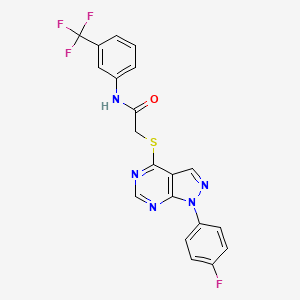 2-((1-(4-fluorophenyl)-1H-pyrazolo[3,4-d]pyrimidin-4-yl)thio)-N-(3-(trifluoromethyl)phenyl)acetamide