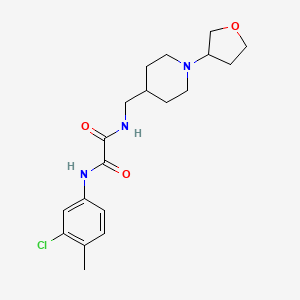 molecular formula C19H26ClN3O3 B2520966 N'-(3-chloro-4-methylphenyl)-N-{[1-(oxolan-3-yl)piperidin-4-yl]methyl}ethanediamide CAS No. 2034607-88-8