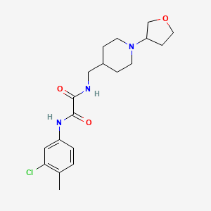 N1-(3-chloro-4-methylphenyl)-N2-((1-(tetrahydrofuran-3-yl)piperidin-4-yl)methyl)oxalamide
