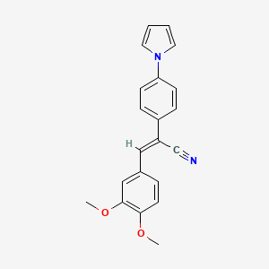 (2Z)-3-(3,4-dimethoxyphenyl)-2-[4-(1H-pyrrol-1-yl)phenyl]prop-2-enenitrile