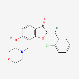 (Z)-2-(2-chlorobenzylidene)-6-hydroxy-4-methyl-7-(morpholinomethyl)benzofuran-3(2H)-one