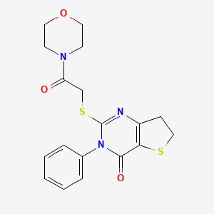 2-((2-morpholino-2-oxoethyl)thio)-3-phenyl-6,7-dihydrothieno[3,2-d]pyrimidin-4(3H)-one