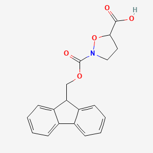 2-(((9H-Fluoren-9-yl)methoxy)carbonyl)isoxazolidine-5-carboxylic acid