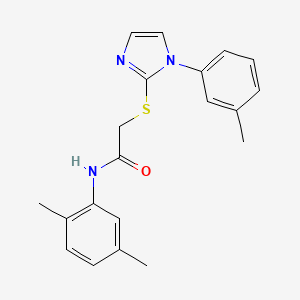 molecular formula C20H21N3OS B2520981 N-(2,5-dimethylphenyl)-2-{[1-(3-methylphenyl)-1H-imidazol-2-yl]sulfanyl}acetamide CAS No. 851131-08-3