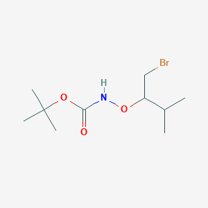 tert-Butyl N-[(1-bromo-3-methylbutan-2-yl)oxy]carbamate