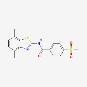 N-(4,7-dimethylbenzo[d]thiazol-2-yl)-4-(methylsulfonyl)benzamide