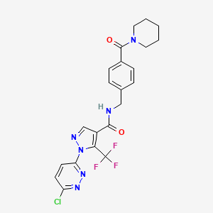 1-(6-chloropyridazin-3-yl)-N-{[4-(piperidine-1-carbonyl)phenyl]methyl}-5-(trifluoromethyl)-1H-pyrazole-4-carboxamide