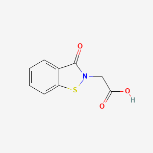 molecular formula C9H7NO3S B2520993 2-(3-oxobenzo[d]isothiazol-2(3H)-yl)acetic acid CAS No. 82152-06-5