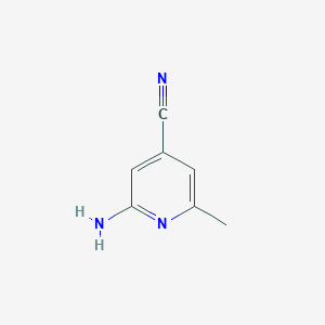 molecular formula C7H7N3 B2520997 2-Amino-6-methylpyridine-4-carbonitrile CAS No. 1264052-09-6
