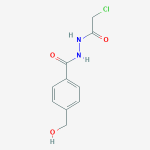 molecular formula C10H11ClN2O3 B2521007 N'-(2-Chloroacetyl)-4-(hydroxymethyl)benzohydrazide CAS No. 2167504-98-3