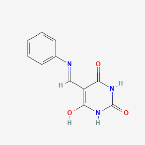 molecular formula C11H9N3O3 B2521031 5-(Anilinomethylene)barbituric acid CAS No. 23069-91-2