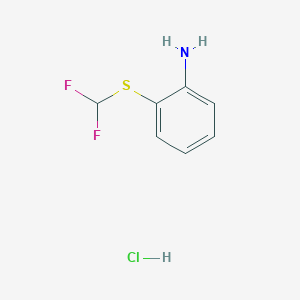 molecular formula C7H8ClF2NS B2521037 2-[(Difluoromethyl)thio]aniline hydrochloride CAS No. 24933-58-2; 29330-07-2