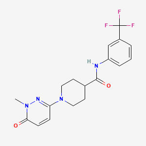 1-(1-methyl-6-oxo-1,6-dihydropyridazin-3-yl)-N-(3-(trifluoromethyl)phenyl)piperidine-4-carboxamide