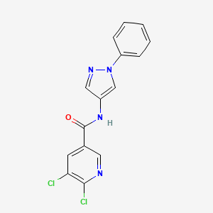 5,6-dichloro-N-(1-phenyl-1H-pyrazol-4-yl)pyridine-3-carboxamide