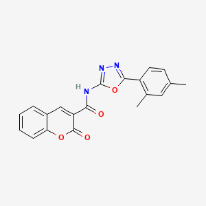 molecular formula C20H15N3O4 B2521044 N-[5-(2,4-dimethylphenyl)-1,3,4-oxadiazol-2-yl]-2-oxo-2H-chromene-3-carboxamide CAS No. 891111-17-4