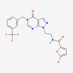 5-bromo-N-(2-(4-oxo-5-(3-(trifluoromethyl)benzyl)-4,5-dihydro-1H-pyrazolo[3,4-d]pyrimidin-1-yl)ethyl)furan-2-carboxamide