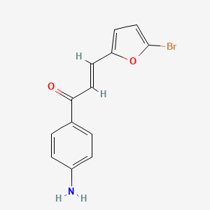 molecular formula C13H10BrNO2 B2521048 (E)-1-(4-aminophenyl)-3-(5-bromofuran-2-yl)prop-2-en-1-one CAS No. 683267-37-0