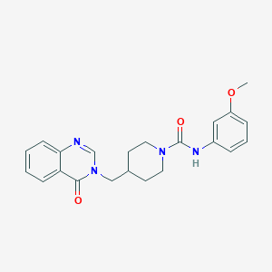 molecular formula C22H24N4O3 B2521052 N-(3-methoxyphenyl)-4-[(4-oxo-3,4-dihydroquinazolin-3-yl)methyl]piperidine-1-carboxamide CAS No. 2380183-33-3