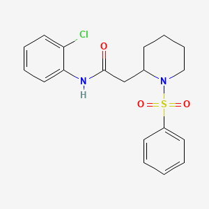 N-(2-chlorophenyl)-2-(1-(phenylsulfonyl)piperidin-2-yl)acetamide
