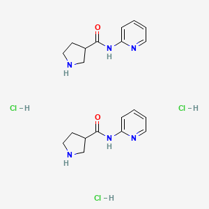 bis(N-(pyridin-2-yl)pyrrolidine-3-carboxamide) trihydrochloride
