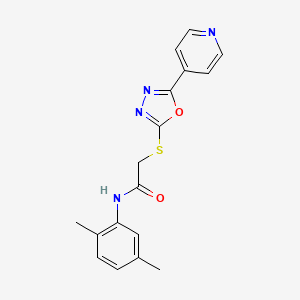 N-(2,5-dimethylphenyl)-2-[(5-pyridin-4-yl-1,3,4-oxadiazol-2-yl)sulfanyl]acetamide