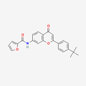molecular formula C24H21NO4 B2521068 N-[2-(4-tert-butylphenyl)-4-oxo-4H-chromen-7-yl]furan-2-carboxamide CAS No. 923132-06-3