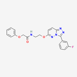 molecular formula C21H18FN5O3 B2521090 N-(2-((3-(3-fluorophenyl)-[1,2,4]triazolo[4,3-b]pyridazin-6-yl)oxy)ethyl)-2-phenoxyacetamide CAS No. 1021066-20-5
