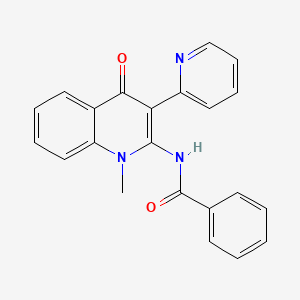 molecular formula C22H17N3O2 B2521126 N-(1-methyl-4-oxo-3-pyridin-2-ylquinolin-2-yl)benzamide CAS No. 883964-54-3