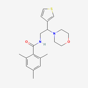 molecular formula C20H26N2O2S B2521163 2,4,6-trimethyl-N-[2-(morpholin-4-yl)-2-(thiophen-3-yl)ethyl]benzamide CAS No. 946199-64-0