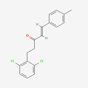 molecular formula C18H16Cl2O B2521180 (1E)-5-(2,6-dichlorophenyl)-1-(4-methylphenyl)pent-1-en-3-one CAS No. 477854-91-4