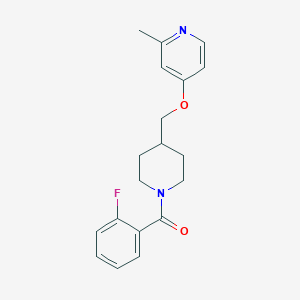 B2521196 (2-Fluorophenyl)-[4-[(2-methylpyridin-4-yl)oxymethyl]piperidin-1-yl]methanone CAS No. 2379972-54-8