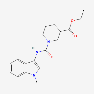 molecular formula C18H23N3O3 B2521291 ethyl 1-((1-methyl-1H-indol-3-yl)carbamoyl)piperidine-3-carboxylate CAS No. 922849-13-6