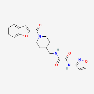 molecular formula C20H20N4O5 B2521317 N'-{[1-(1-benzofuran-2-carbonyl)piperidin-4-yl]methyl}-N-(1,2-oxazol-3-yl)ethanediamide CAS No. 1235649-25-8