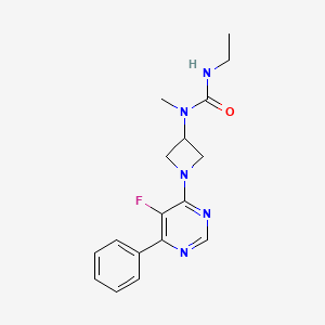 molecular formula C17H20FN5O B2521340 3-Ethyl-1-[1-(5-fluoro-6-phenylpyrimidin-4-yl)azetidin-3-yl]-1-methylurea CAS No. 2380146-09-6