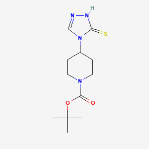 molecular formula C12H20N4O2S B2521405 tert-butyl 4-(3-sulfanyl-4H-1,2,4-triazol-4-yl)piperidine-1-carboxylate CAS No. 2287331-30-8
