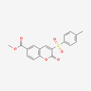 molecular formula C18H14O6S B2521415 methyl 3-(4-methylbenzenesulfonyl)-2-oxo-2H-chromene-6-carboxylate CAS No. 895645-57-5