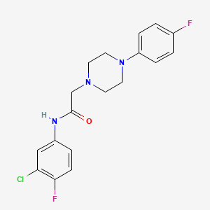 molecular formula C18H18ClF2N3O B2521424 N-(3-chloro-4-fluorophenyl)-2-[4-(4-fluorophenyl)piperazin-1-yl]acetamide CAS No. 329079-97-2
