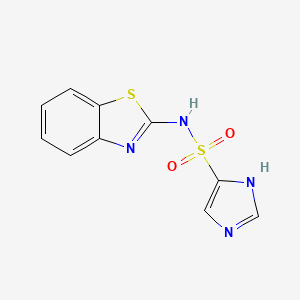 molecular formula C10H8N4O2S2 B2521431 N-(1,3-Benzothiazol-2-YL)-1H-imidazole-4-sulfonamide CAS No. 1491415-96-3