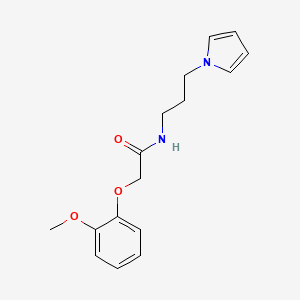 molecular formula C16H20N2O3 B2521443 N-(3-(1H-pyrrol-1-yl)propyl)-2-(2-methoxyphenoxy)acetamide CAS No. 1226454-25-6