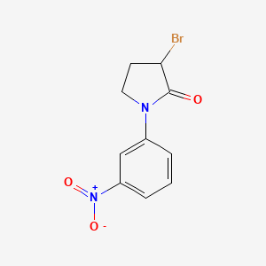 molecular formula C10H9BrN2O3 B2521465 3-Bromo-1-(3-nitrophenyl)pyrrolidin-2-one CAS No. 804555-02-0