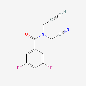 molecular formula C12H8F2N2O B2521467 N-(Cyanomethyl)-3,5-difluoro-N-prop-2-ynylbenzamide CAS No. 1825689-85-7