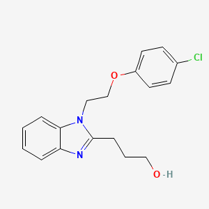 molecular formula C18H19ClN2O2 B2521501 3-(1-(2-(4-chlorophenoxy)ethyl)-1H-benzo[d]imidazol-2-yl)propan-1-ol CAS No. 615279-99-7