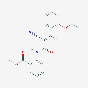(E)-methyl 2-(2-cyano-3-(2-isopropoxyphenyl)acrylamido)benzoate