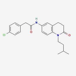 2-(4-chlorophenyl)-N-(1-isopentyl-2-oxo-1,2,3,4-tetrahydroquinolin-6-yl)acetamide