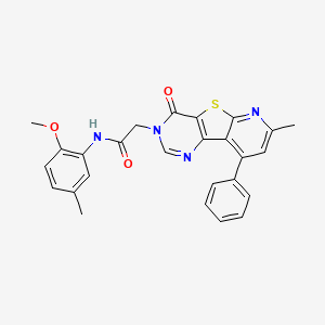 N-(2-methoxy-5-methylphenyl)-2-(7-methyl-4-oxo-9-phenylpyrido[3',2':4,5]thieno[3,2-d]pyrimidin-3(4H)-yl)acetamide